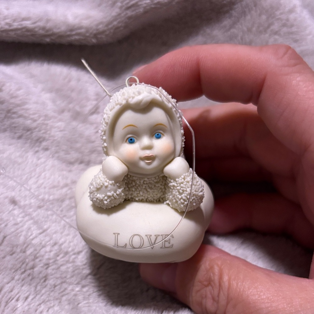 Department 56…Snow Babies…Angel On Cloud… Love… Ornament..No Box